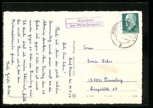 Ansichtskarte landpoststempel - ansichtskarte,