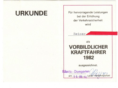 Ddr urkunde auszeichnung - ddr,